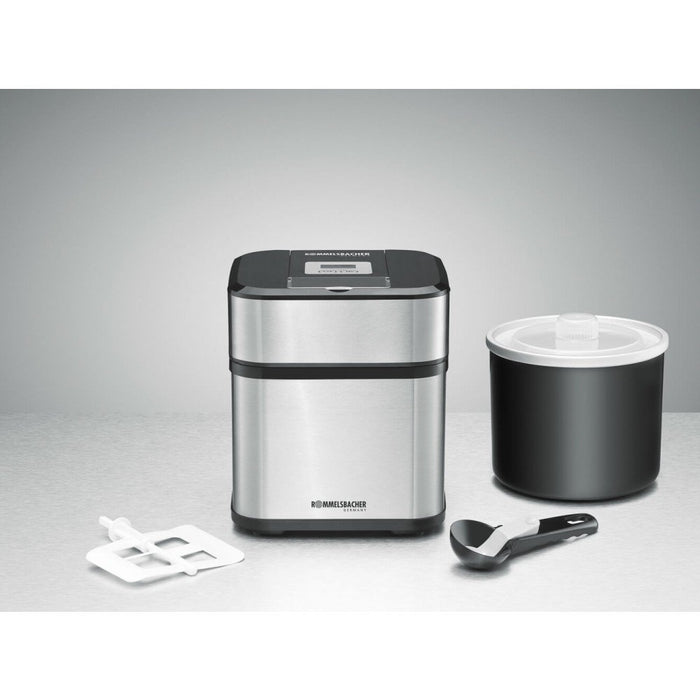 EAN 4001797866004 - Rommelsbacher IM 12 máquina para helados Heladera tradicional 1,5 L Negro, Acero inoxidable imagen 4