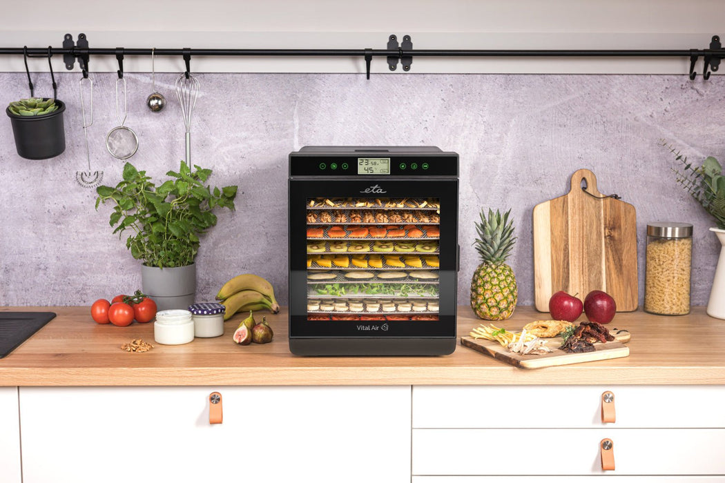 Secador De Frutas Eta Vital Air Ii Eta230290000 Potencia 245 W, Nãºmero De Bandejas 10, Control De Temperatura, Temporizador Integrado, Negro