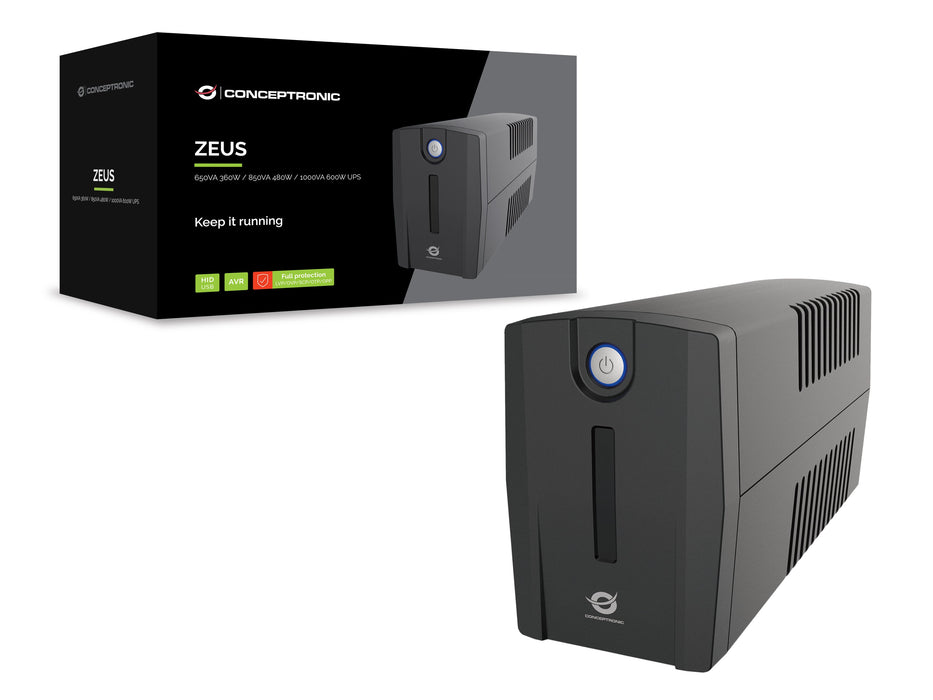 EAN 4015867241431 - Conceptronic ZEUS01G sistema de alimentación ininterrumpida (UPS) Línea interactiva 0,65 kVA 360 W 2 sali imagen 5