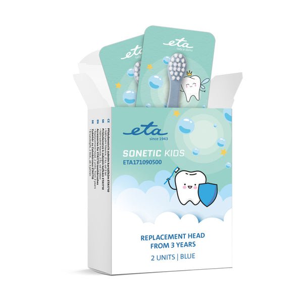 Eta171090500 Sonetic Replacement Toothbrush Heads, 2 Pcs, Blue