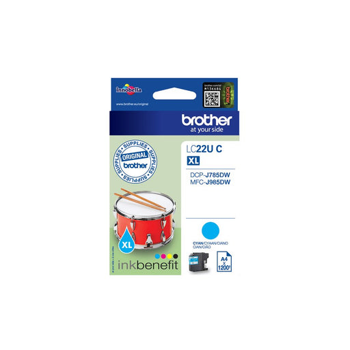 EAN 4977766759670 - Brother LC22UC cartucho de tinta 1 pieza(s) Original Alto rendimiento (XL) Cian imagen 1