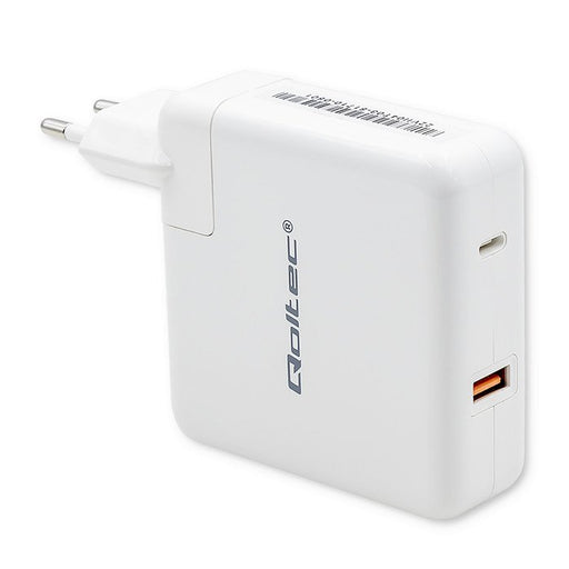 EAN 5901878517100 - Qoltec 51710 cargador de dispositivo móvil Universal Blanco Corriente alterna Carga rápida Interior imagen 1