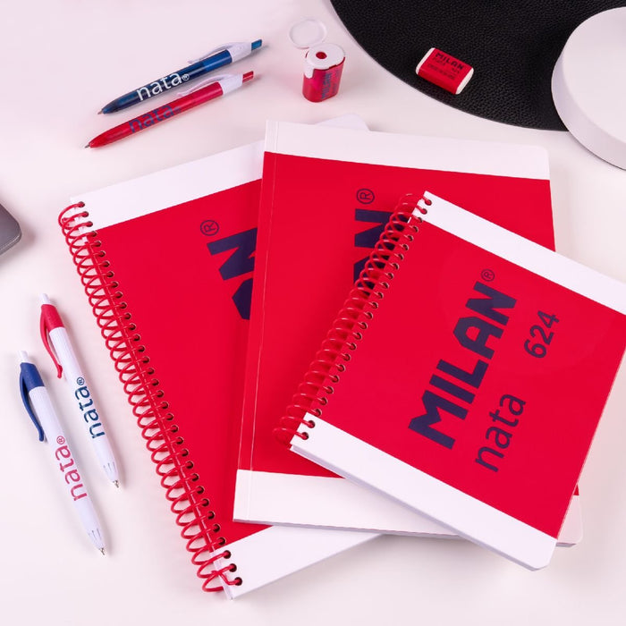 EAN 8411574109860 - Milan 57053E80P cuaderno y block A5 80 hojas Rosa, Blanco imagen 5