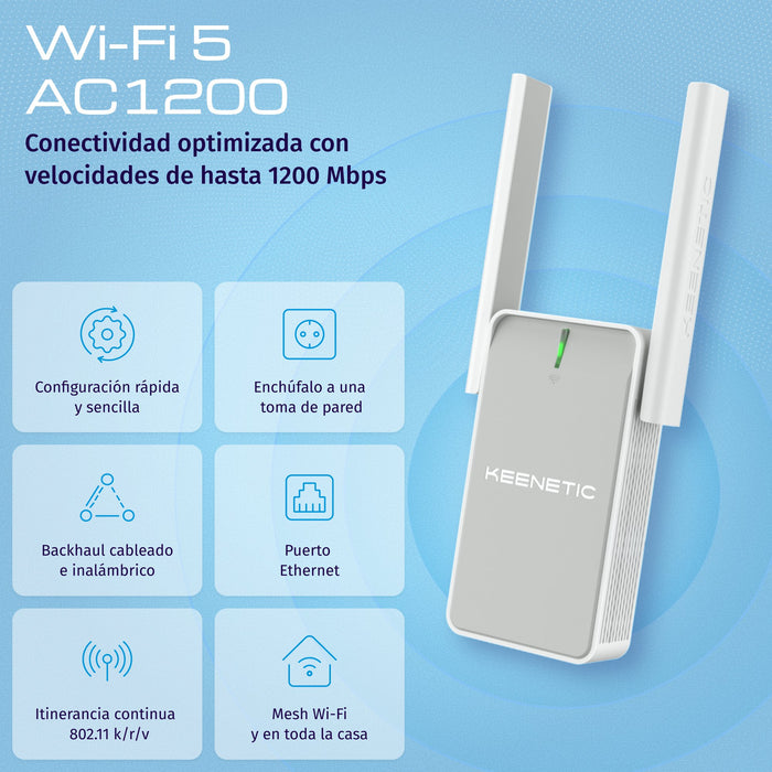 EAN 4897082922087 - Keenetic Buddy 5 (KN-3311) Repetidor de red Gris, Blanco 100 Mbit/s imagen 3