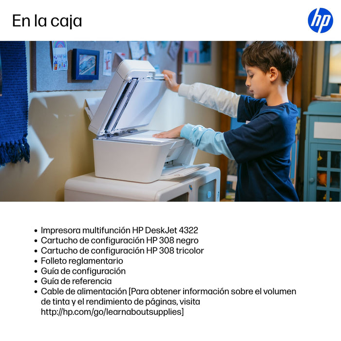 EAN 0198828789709 - HP DeskJet 4322 Inyección de tinta térmica A4 4800 x 1200 DPI 8,5 ppm Wifi imagen 13