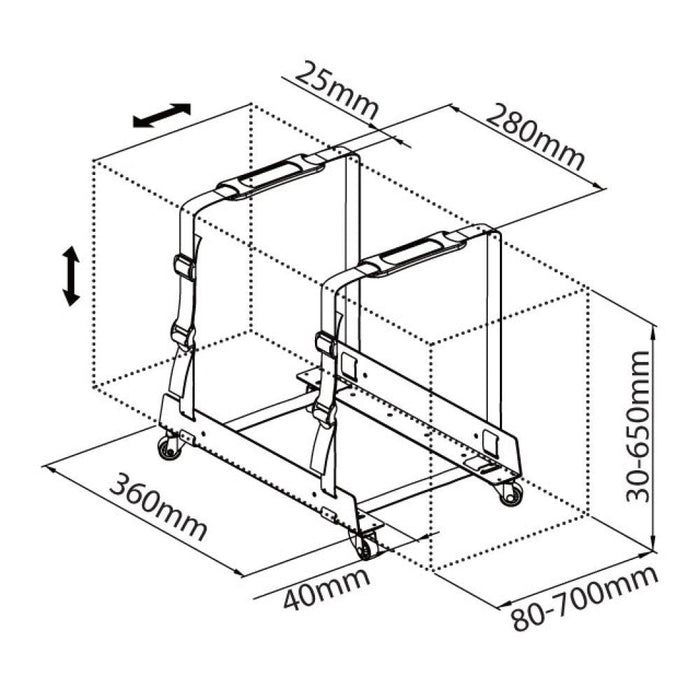 Soporte De Rueda Para Ordenador Techly Ica-Cs 61