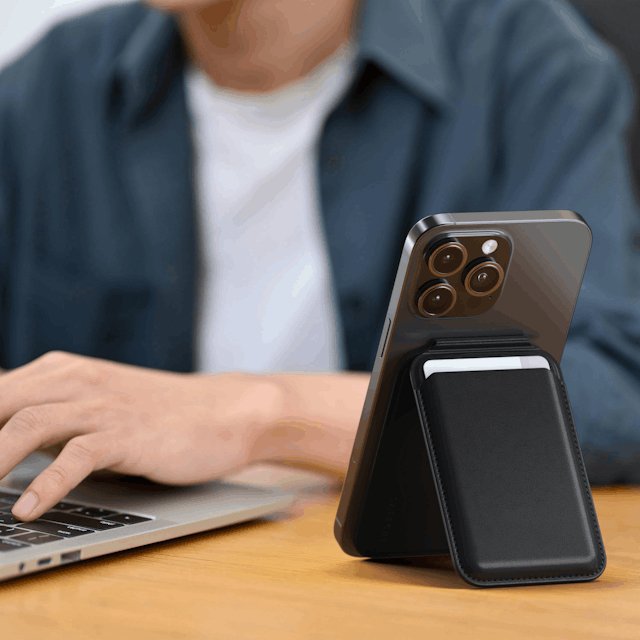 Magnético Wallet Stand Magsafe Compatible, Negro, St-Vlwk