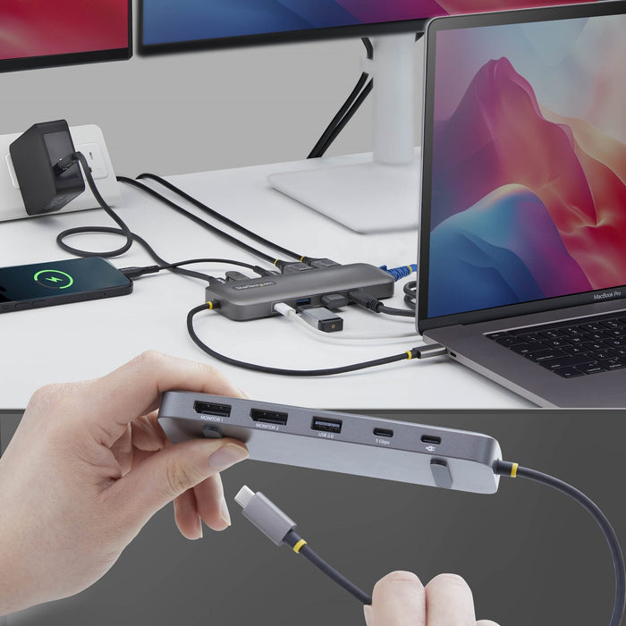 Adaptador Multipuertos Usb-C A Dp Doble - 100w - 4k60 - Gbe