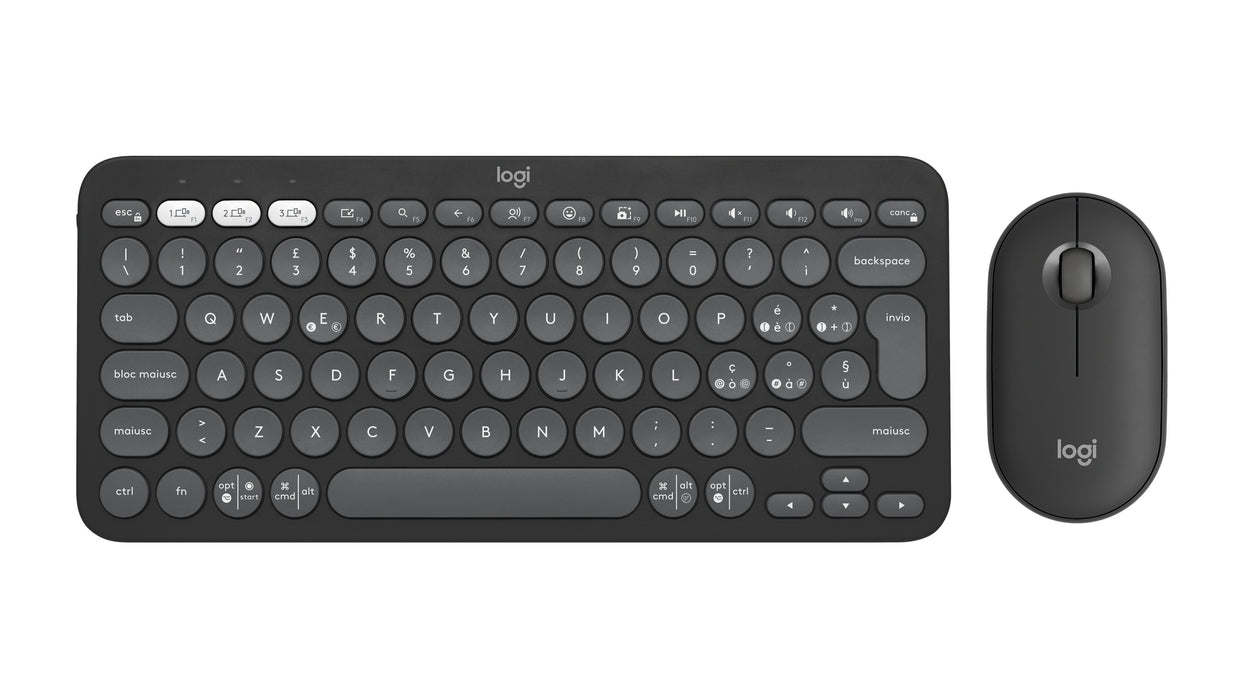 EAN 5099206115507 - Logitech 920-012221 teclado Ratón incluido Universal RF Wireless + Bluetooth QWERTY Italiano Grafito imagen 1