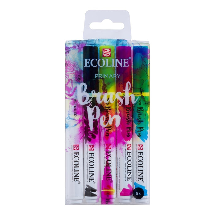 EAN 8712079408268 - Talens Ecoline marcador 5 pieza(s) Negro, Azul, Magenta, Amarillo imagen 1