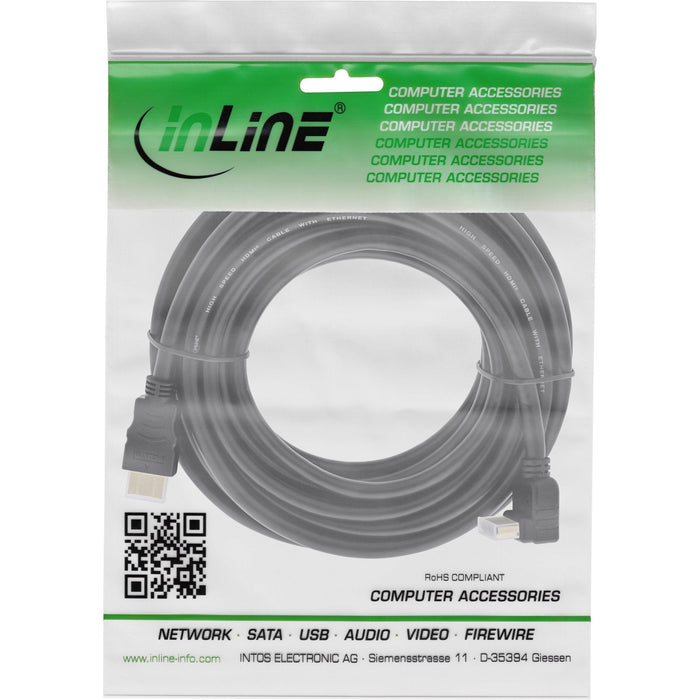 Cable Hdmi De Inline Con Ethernet En Ángulo De 10 M
