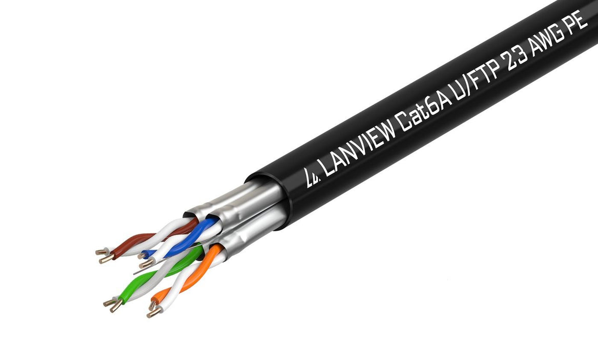 EAN 5704174318613 - Lanview LVN122445 cable de red Negro 500 m Cat6a U/UTP (UTP) imagen 1