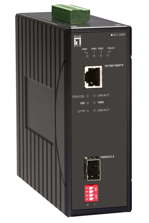 EAN 4015867184103 - LevelOne IEC-2000 convertidor de medio 1000 Mbit/s Negro imagen 1