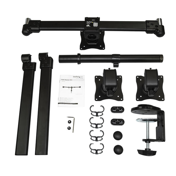 EAN 0065030867047 - StarTech.com ARMTRIO soporte para monitor 61 cm (24") Negro imagen 3