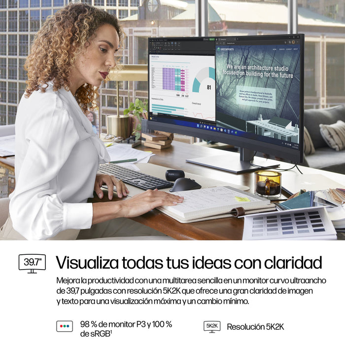 EAN 5715063476710 - HP Series 7 Pro 740pm pantalla para PC 100,8 cm (39.7") 5120 x 2160 Pixeles WUHD LCD Gris imagen 6