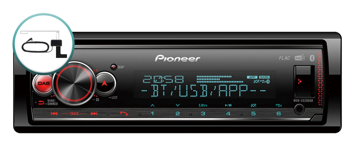 EAN 4988028016271 - Pioneer MVH-S520DABAN receptor multimedia para coche Negro 200 W Bluetooth imagen 3