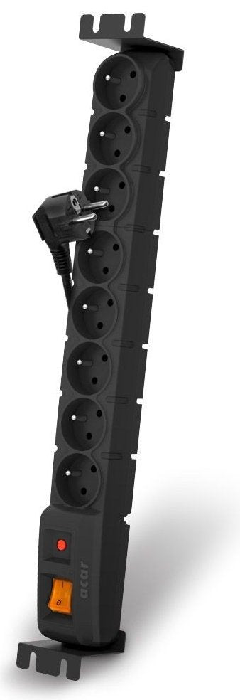 EAN 5904743366407 - HSK DATA acar S8 FA RACK Negro 8 salidas AC 230 V 3 m imagen 1