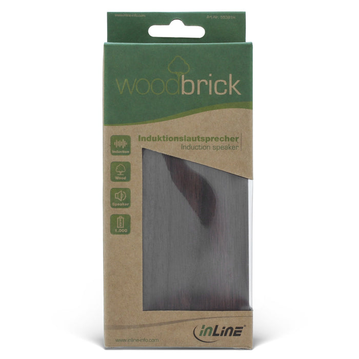 Altavoz Inline "Woodbrick" En Caja De Madera De Nogal Real