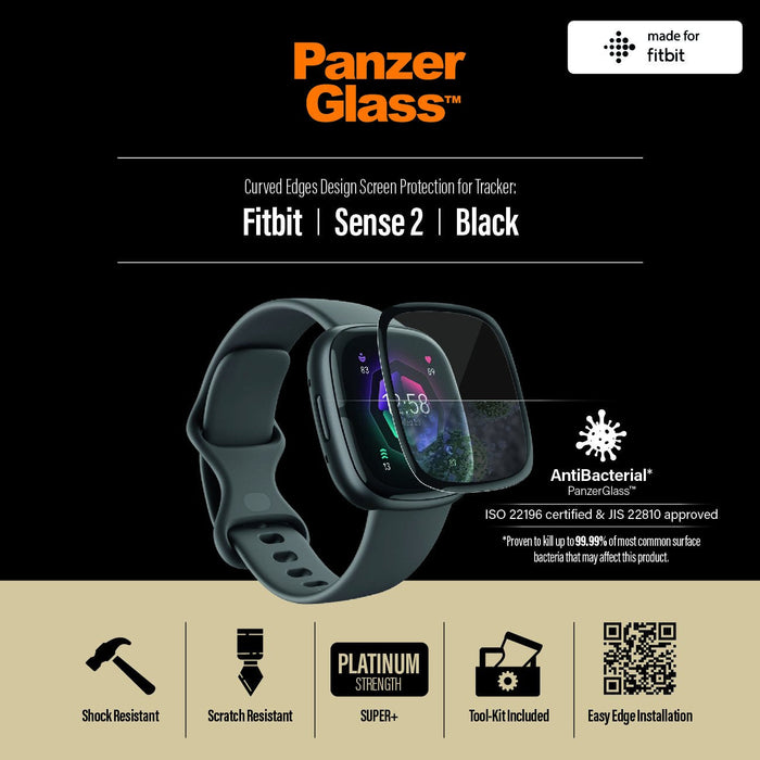 Panzerglass Display Protection For Fitbit Sense 2 Negro = Panzerglass 3667