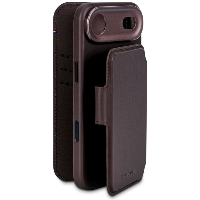 Decoded Leather Detachable Wallet Ip 17 Air Chocolate Brown