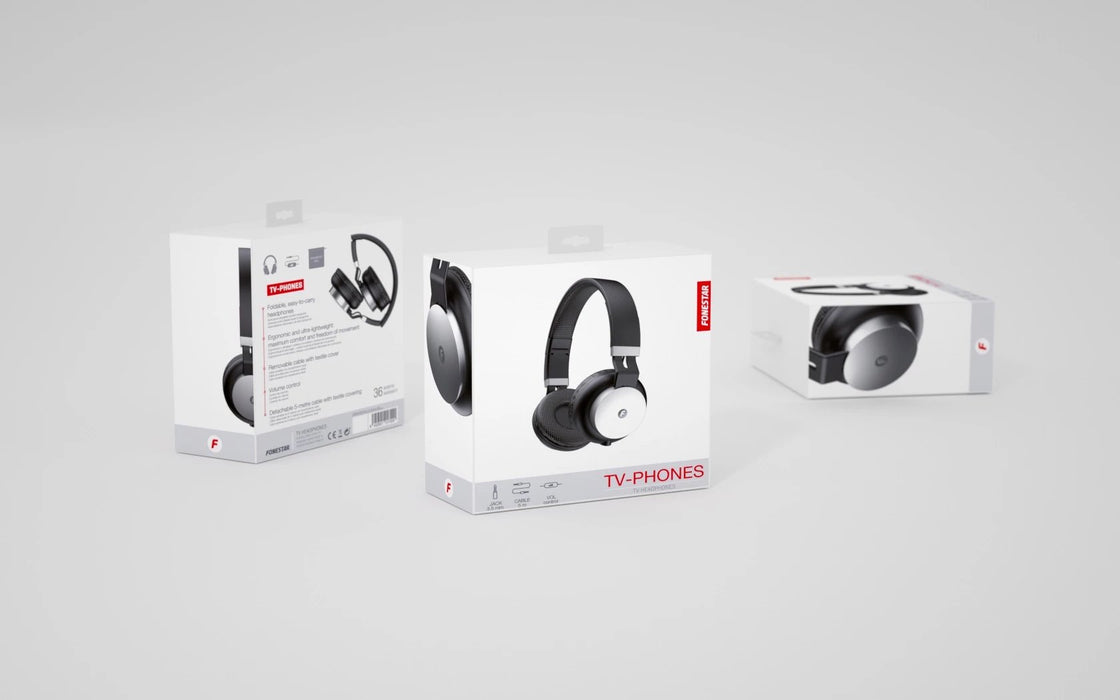 EAN 8422521017220 - Fonestar TV-PHONES auricular y casco Auriculares Alámbrico Diadema Música Negro, Plata imagen 8