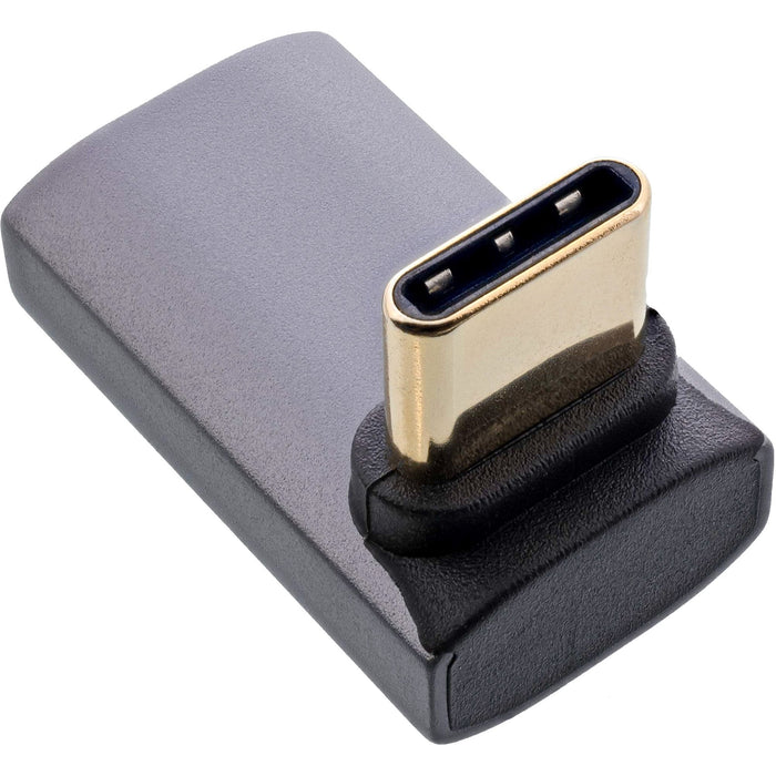 Inline® Usb4 Adapter, Usb-C Male/Female Angled Up/Down, Aluminium, Gris