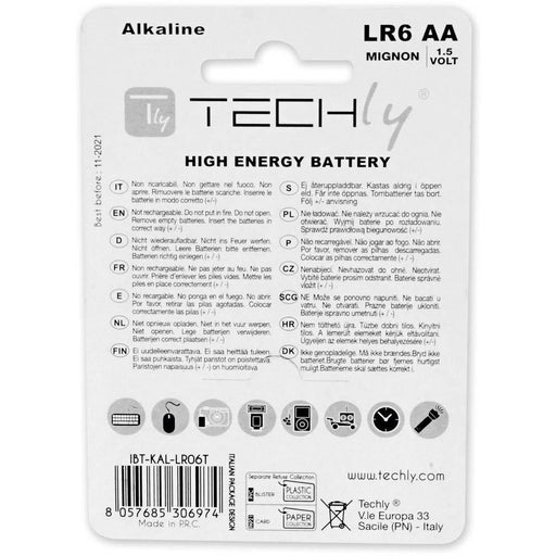 EAN 8057685306974 - Techly LR06 AA 1.5V Batería de un solo uso Alcalino imagen 2