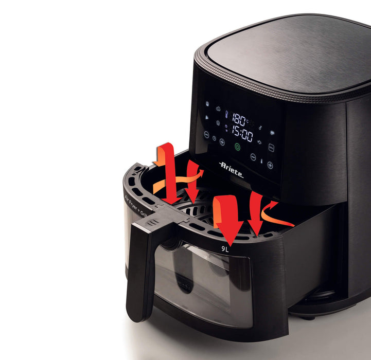 EAN 8003705122314 - Ariete 4630/00 Sencillo 9 L Independiente 1500 W Freidora de aire caliente Negro imagen 3