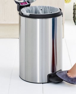 EAN 8710755112041 - Brabantia 112041 papelera 12 L Alrededor Acero inoxidable imagen 3