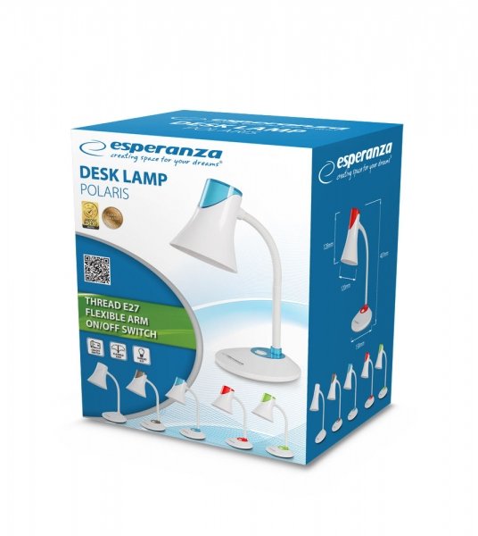 Esperanza Eld111w Polaris Lámpara De Escritorio Blanco