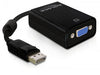 EAN 4043619618484 - DeLOCK 61848 adaptador de cable de vídeo 0,125 m VGA (D-Sub) DisplayPort Negro imagen 1