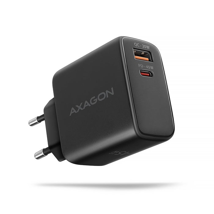 EAN 8595247907905 - Axagon ACU-PQ45 QC 3.0, 4.0/AFC/FCP/PPS/PD, 45W, schwarz - Netzladegerät mit USB-A und USB-C Schnittstell imagen 1