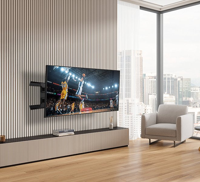 Dual Stud Double Arm Flat  Screen Wall Mount With Tilt &