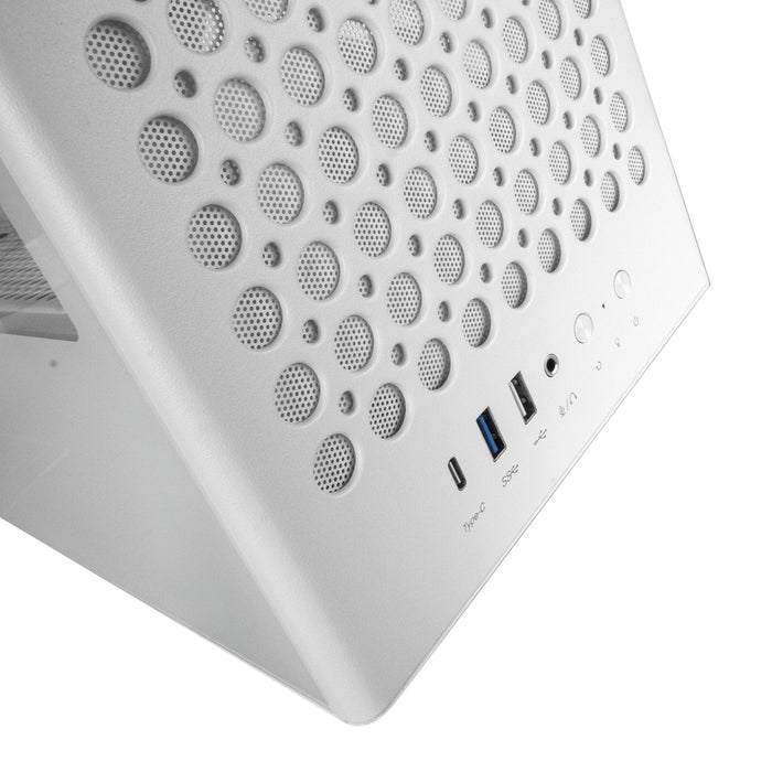 Caja Pc  Atx Mars Gaming Mc-T800 Frontal Airdot Mesh 4x Ventiladores Fdb Cablehatch Usb-C Blanco