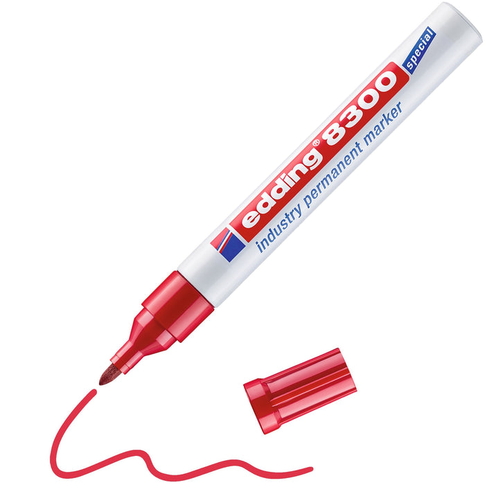 Edding 8300 Industry - Marker - Permanent - Rojo