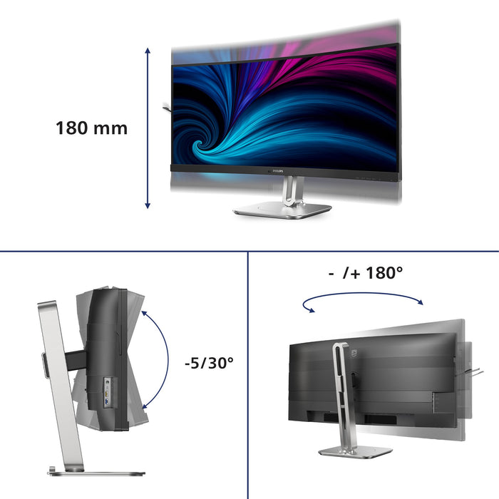 EAN 8721038007688 - Philips 5000 series 34B2U5900C/00 pantalla para PC 86,4 cm (34") 5120 x 2160 Pixeles WUHD LCD Gris imagen 3