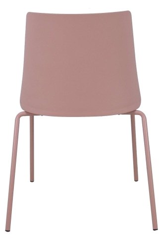 Piqueras Y Crespo Pack 4 Sillas Orgaz Bali Gris Claro Carcasa Rosa Y Chasis Rosa