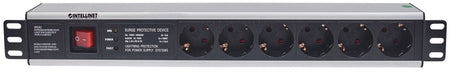 EAN 0766623713962 - Intellinet 713962 unidad de distribución de energía (PDU) 6 salidas AC 1.5U Negro imagen 3