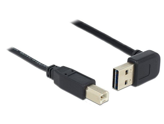 Delock Cable Easy-Usb 2.0 Typ-A Stecker Gewinkelt Oben   Unten > Usb 2.0 Typ-B Stecker 5 M