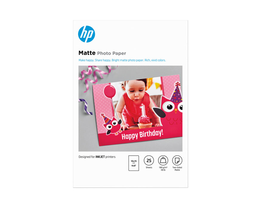 EAN 0193905314706 - HP Matte Photo Paper-25 sht/10 x 15 cm Blanco Mate imagen 1