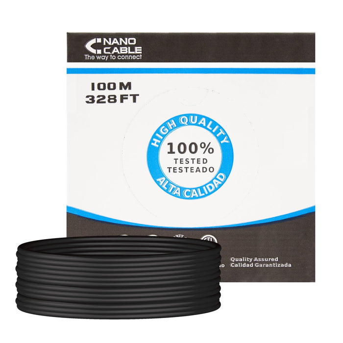 EAN 8433281007611 - Nanocable 10.20.0302-EXT-BK cable de red Negro Cat5e U/UTP (UTP) imagen 1