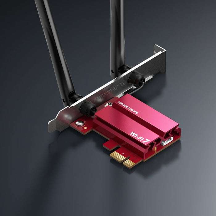 Pci Express Wifi 7 Triband Y Bluetooth 5.3 Mercusys Ma37be Be6500 2882mps 6ghz 2 Antenas