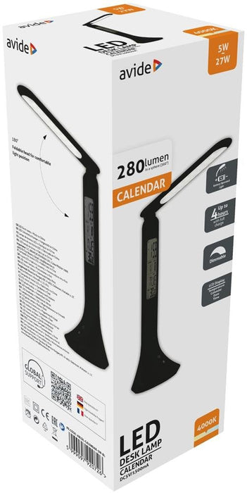Avide Led Tischleuchte Kalender Negro 5w