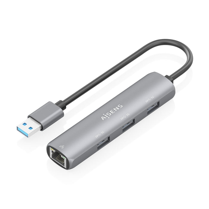 EAN 8435739903964 - AISENS ASUC-4P034-GR base para portátil y replicador de puertos Alámbrico USB 3.2 Gen 1 (3.1 Gen 1) Type- imagen 1