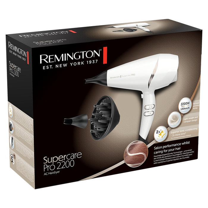 Secador Remington Supercare Pro 2200 Ac7200w 2200w Iónico Blanco