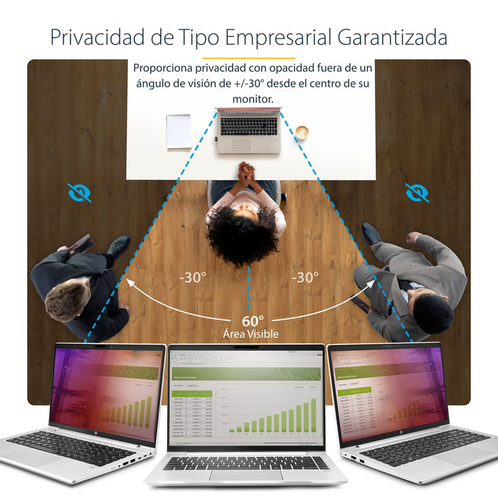 EAN 65030901987 - StarTech.com 156G-PRIVACY-SCREEN filtro para monitor 39,6 cm (15.6") Portátil Filtro de privacidad para pan imagen 8