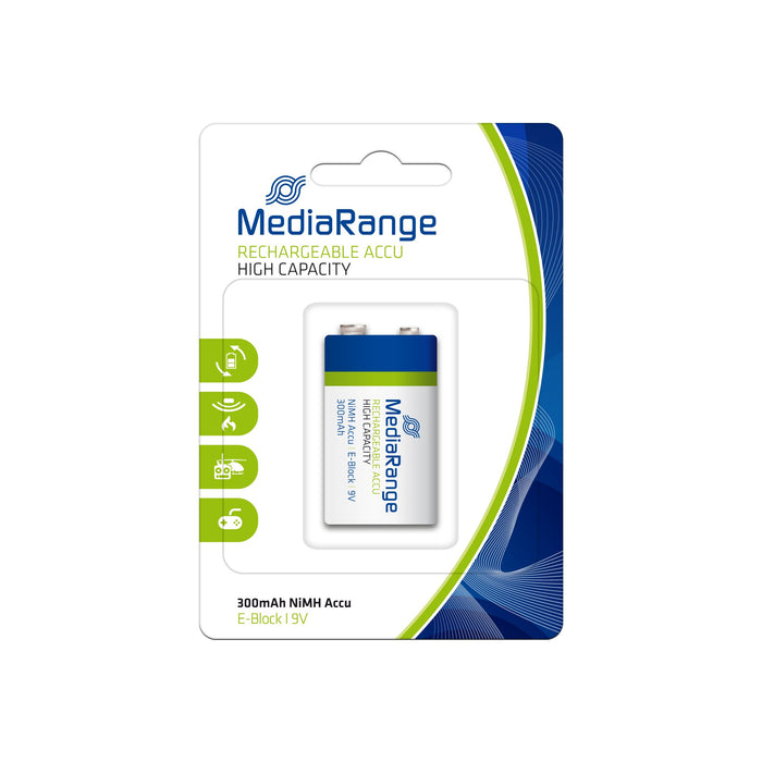 EAN 4260459610496 - MediaRange MRBAT124 pila doméstica Batería recargable 9V Níquel-metal hidruro (NiMH) imagen 1