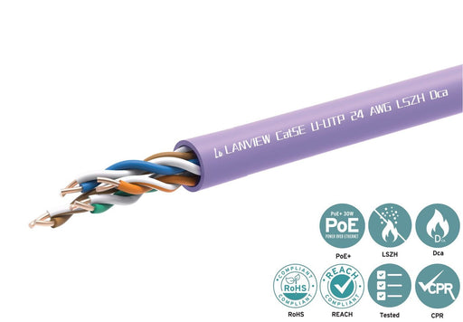 EAN 5715063117231 - Lanview LVN122152 cable de red Púrpura 305 m Cat5e imagen 2