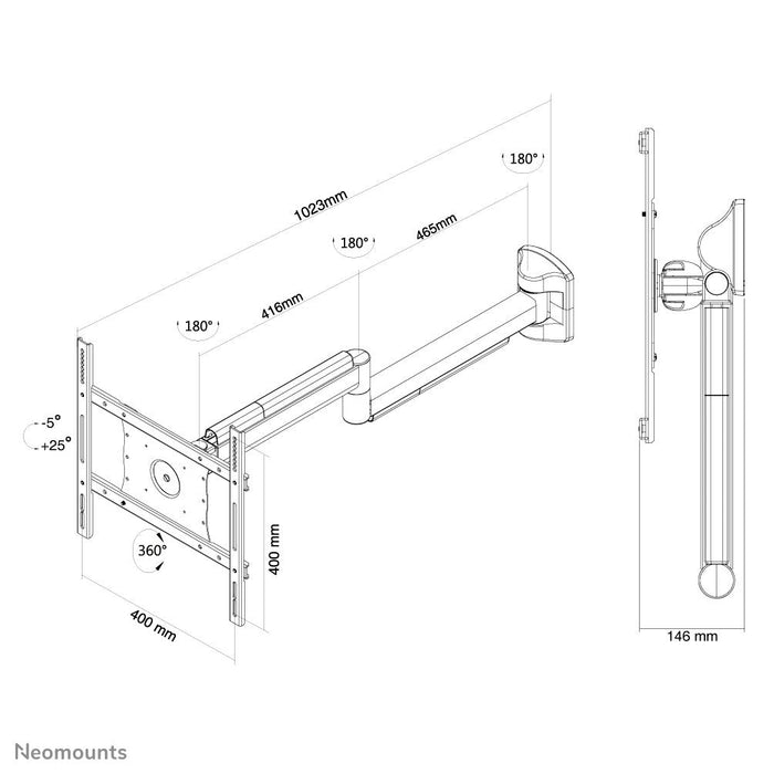 Fpma-Haw050, Medical Wall  Mount (Full Motion) For