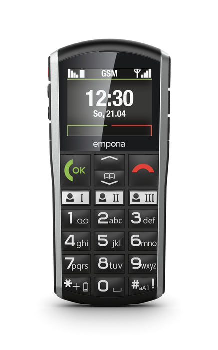 Emporia Simplicity (V27), Tecla Grande Y Teléfono Móvil Exterior, Plateado